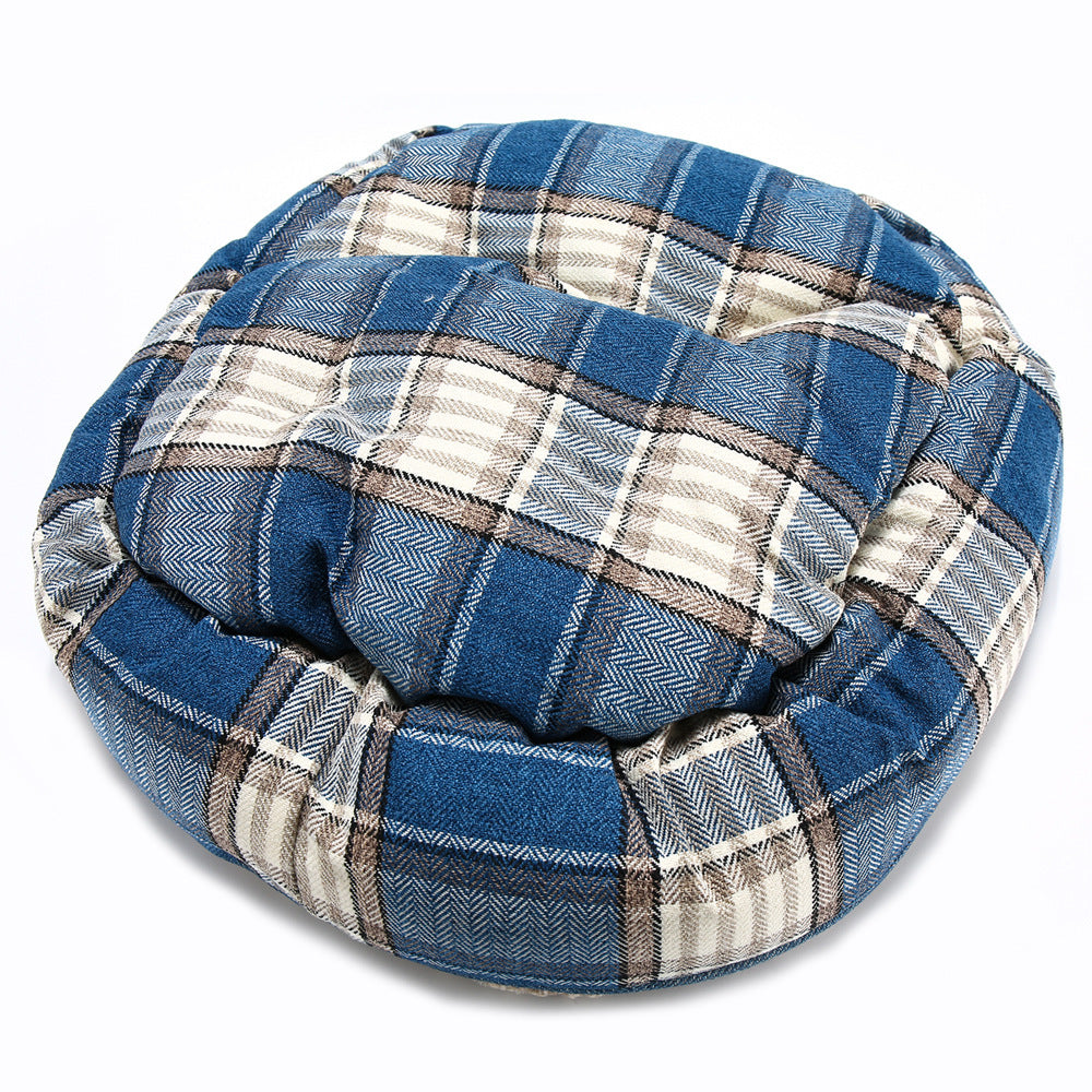 HKM-102547 Warm Cotton and Linen Doghouse Bed – Breathable Pet Nest for Small, Medium, and Large Dogs and Cats