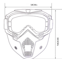 HKM-120019 Tactical Goggles for Motorcycle Helmets - Durable Outdoor Protection for Biking and Riding