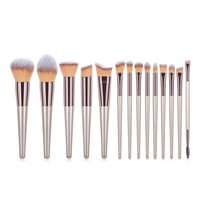 HKM-478227 22-Piece Loose Powder Blush and Eyeshadow Makeup Brush Set with Wooden Handles and Soft Man-Made Fibers
