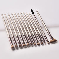 HKM-478227 22-Piece Loose Powder Blush and Eyeshadow Makeup Brush Set with Wooden Handles and Soft Man-Made Fibers