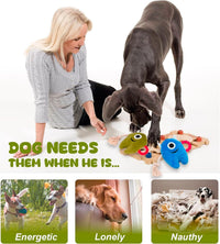 HKM-355987 Durable Plush and Rope Dog Chew Toys for Interactive Play and Tugging - Perfect for Small to Large Breeds