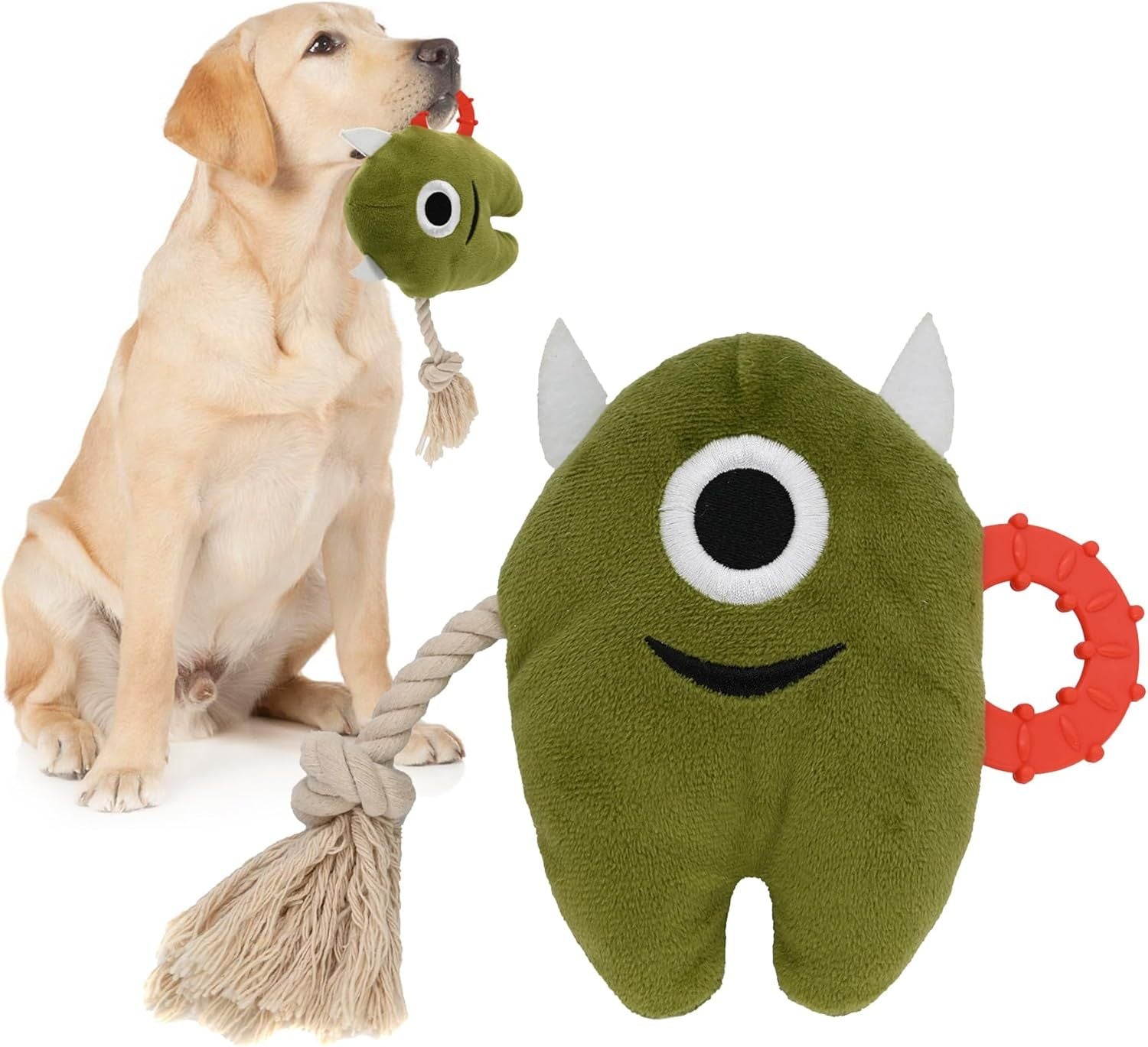 HKM-355987 Durable Plush and Rope Dog Chew Toys for Interactive Play and Tugging - Perfect for Small to Large Breeds