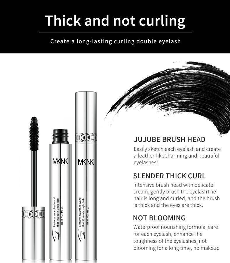 HKM-599059 4D Silk Fiber Mascara - Extra Length & Volume for Stunning Lashes, Black