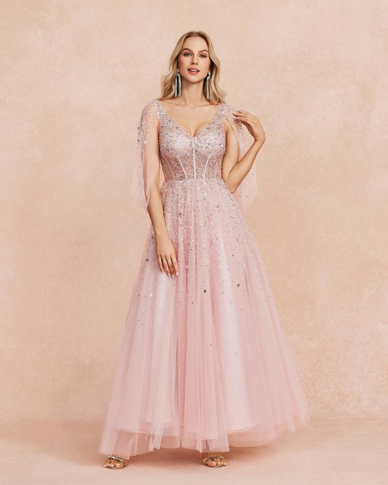 HKM-496467 Elegant Pink Luxury Women’s Dress - EZ25057 Model