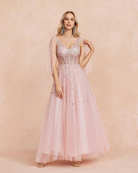HKM-496467 Elegant Pink Luxury Women’s Dress - EZ25057 Model