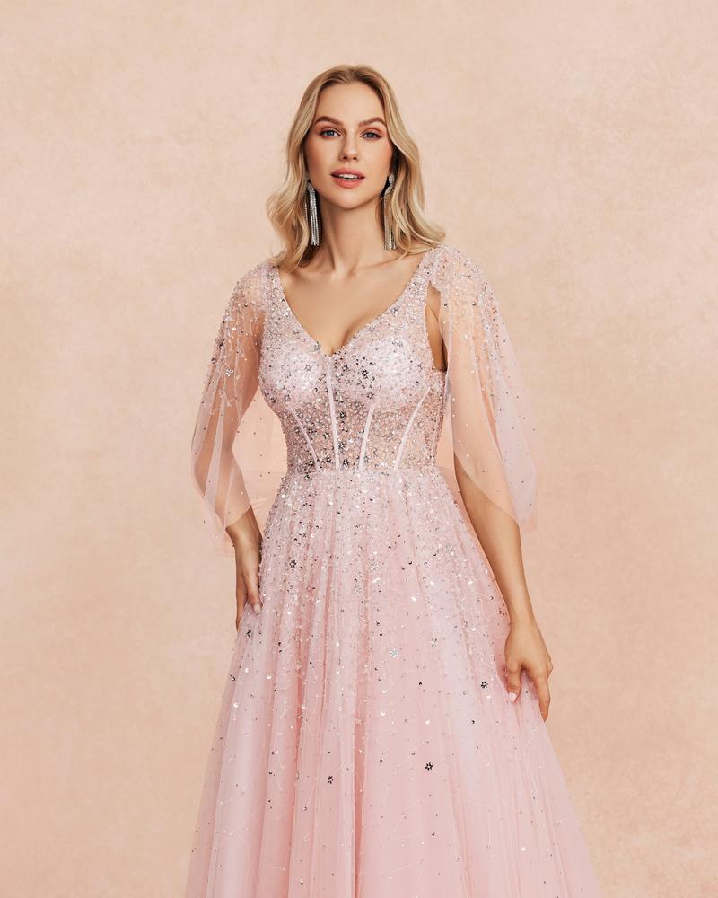 HKM-496467 Elegant Pink Luxury Women’s Dress - EZ25057 Model