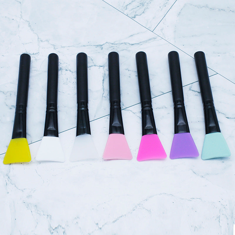 HKM-493523 Silicone Makeup Brush Tool with Long Wooden Handle - 14cm Adjusting Film Stick