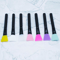 HKM-493523 Silicone Makeup Brush Tool with Long Wooden Handle - 14cm Adjusting Film Stick