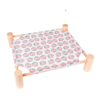 HKM-708179 Wooden Pet Camping Bed for Small Dogs and Cats - Easy to Remove and Wash, Available in Various Stylish Covers