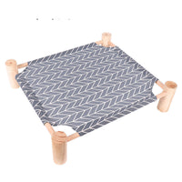 HKM-708179 Wooden Pet Camping Bed for Small Dogs and Cats - Easy to Remove and Wash, Available in Various Stylish Covers
