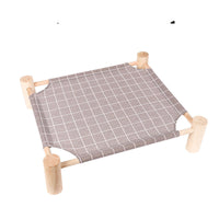 HKM-708179 Wooden Pet Camping Bed for Small Dogs and Cats - Easy to Remove and Wash, Available in Various Stylish Covers