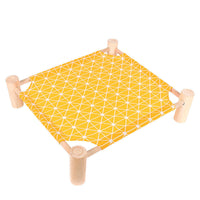 HKM-708179 Wooden Pet Camping Bed for Small Dogs and Cats - Easy to Remove and Wash, Available in Various Stylish Covers