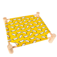 HKM-708179 Wooden Pet Camping Bed for Small Dogs and Cats - Easy to Remove and Wash, Available in Various Stylish Covers