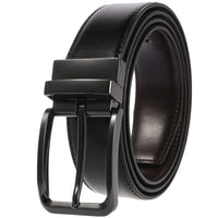 HKM-622099 Perforated Two-Layer Cowhide Casual Belt for Men - Model LY35-ZZ4018-1