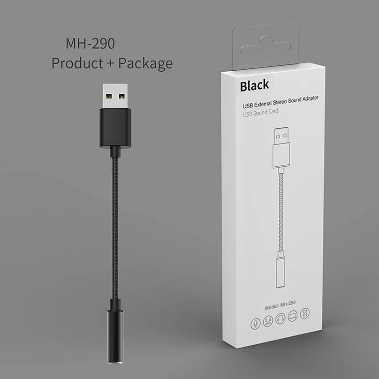 KTX-440339 USB to 3.5mm Aux Adapter with Microphone Support for PC, PS4, and PS5