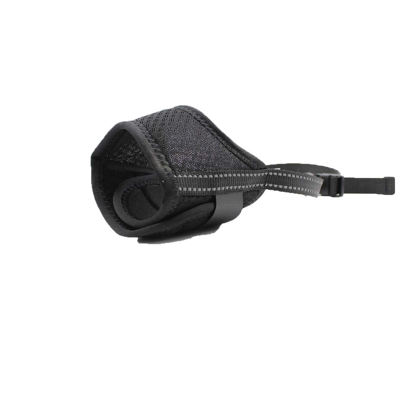 HKM-832531 Adjustable Soft Mesh Dog Muzzle for Small, Medium, and Large Dogs ¨C Humane Design for Preventing Biting, Chewing, and Licking with Open Front for Comfortable Panting and Drinking