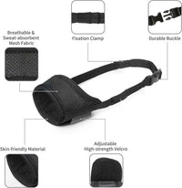 HKM-832531 Adjustable Soft Mesh Dog Muzzle for Small, Medium, and Large Dogs ¨C Humane Design for Preventing Biting, Chewing, and Licking with Open Front for Comfortable Panting and Drinking