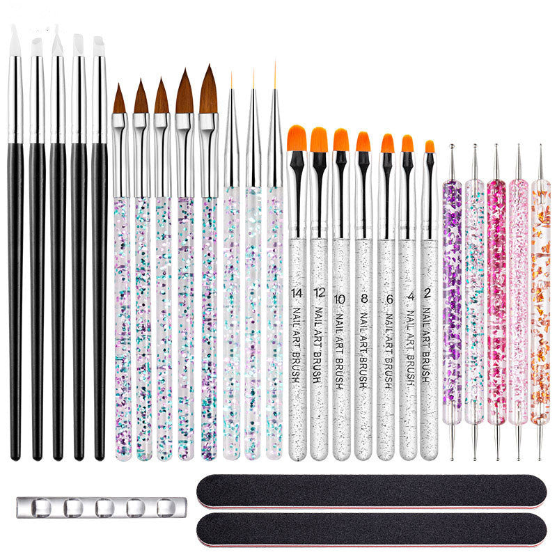 HKM-196883 Double-Headed Drill Pen Set with Pull Line and Silicone Tips – Complete Nail Tool Kit