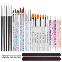 HKM-196883 Double-Headed Drill Pen Set with Pull Line and Silicone Tips – Complete Nail Tool Kit