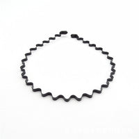HKM-036755 Non-slip Steel All-match Headband in Black, Unisex Korean Style