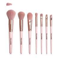 HKM-501587 18-Piece Pink Makeup Brush Set for Powder and Eyeshadow Application