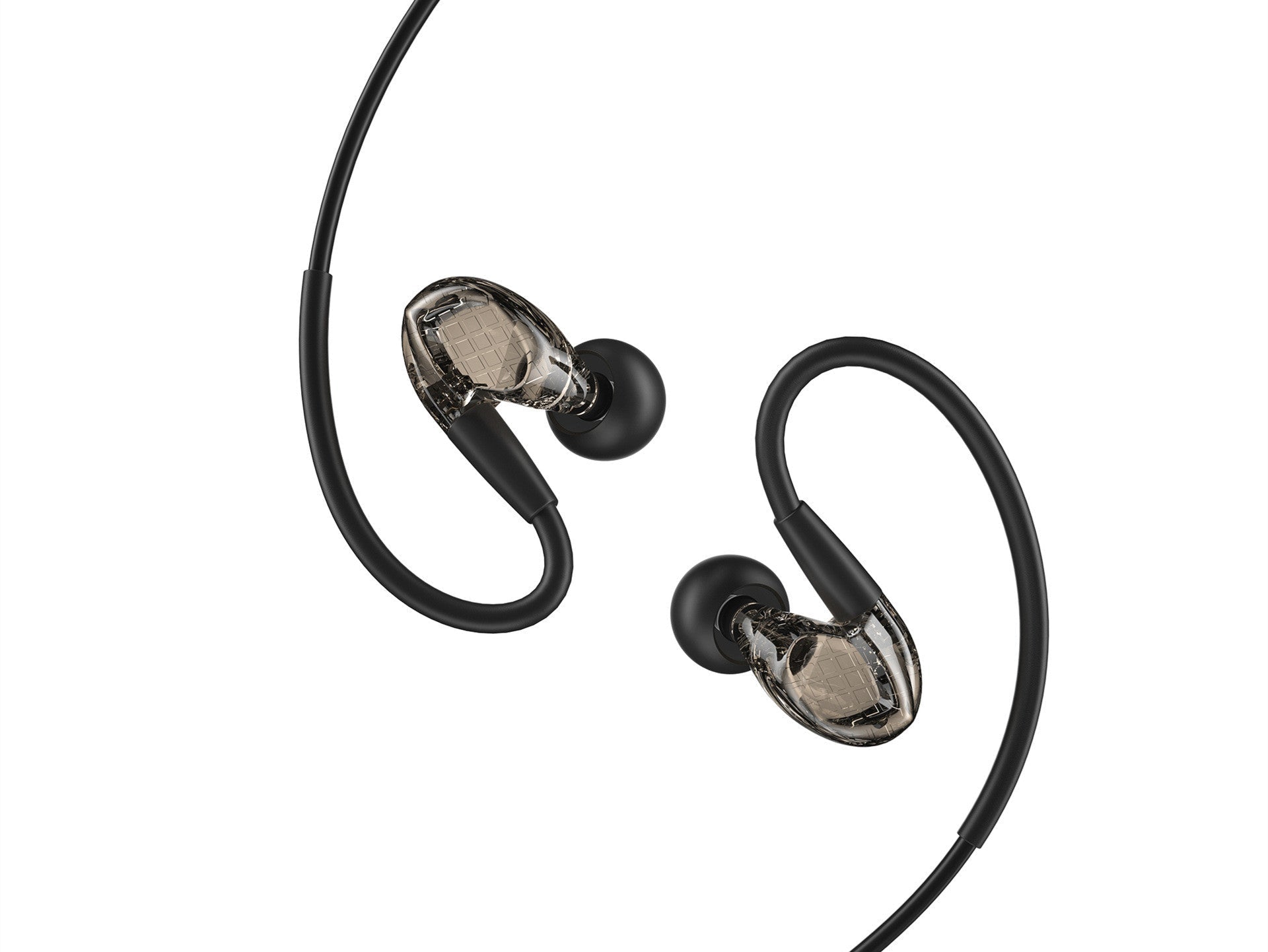 KTX-570835 Wired In-Ear Headphones with Microphone and 3.5mm Jack, Silicone Earplugs and 1.25m TPE Cable in White and Black