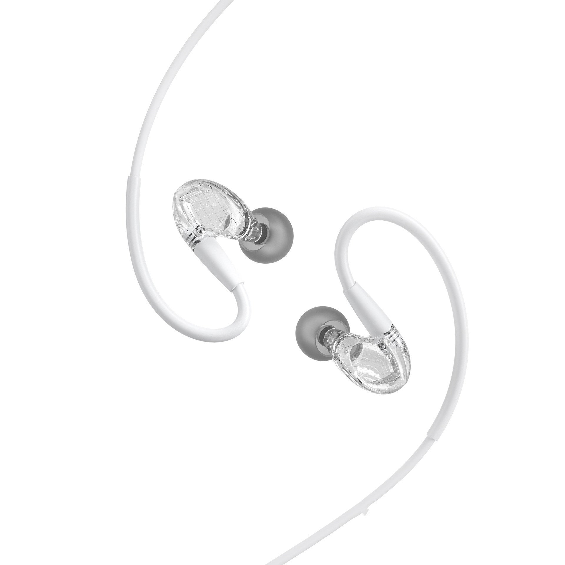 KTX-570835 Wired In-Ear Headphones with Microphone and 3.5mm Jack, Silicone Earplugs and 1.25m TPE Cable in White and Black