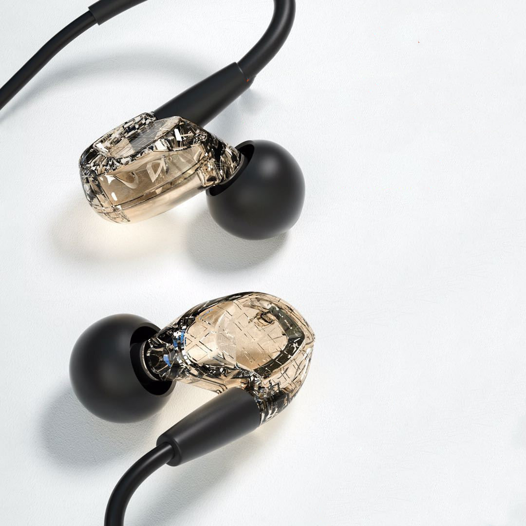 KTX-570835 Wired In-Ear Headphones with Microphone and 3.5mm Jack, Silicone Earplugs and 1.25m TPE Cable in White and Black