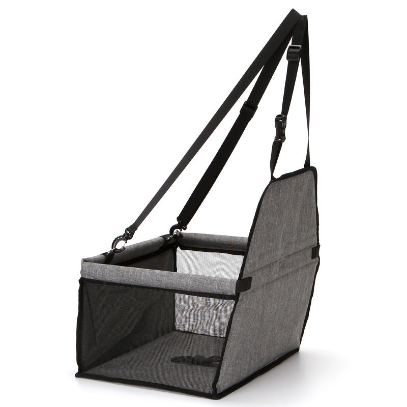 HKM-457235 Foldable Pet Safety Car Seat Bag for Small to Medium Dogs and Cats, Oxford Cloth with Safety Leash and Storage Pocket, Easy to Store