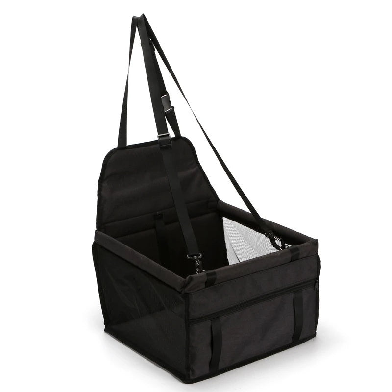 HKM-457235 Foldable Pet Safety Car Seat Bag for Small to Medium Dogs and Cats, Oxford Cloth with Safety Leash and Storage Pocket, Easy to Store
