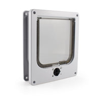 HKM-299475 Indoor Cat and Dog Door with Rotary Lock and Magnetic Closure - Weatherproof Design for Cats and Small Dogs - Various Sizes Available