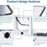 HKM-299475 Indoor Cat and Dog Door with Rotary Lock and Magnetic Closure - Weatherproof Design for Cats and Small Dogs - Various Sizes Available