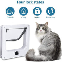 HKM-299475 Indoor Cat and Dog Door with Rotary Lock and Magnetic Closure - Weatherproof Design for Cats and Small Dogs - Various Sizes Available