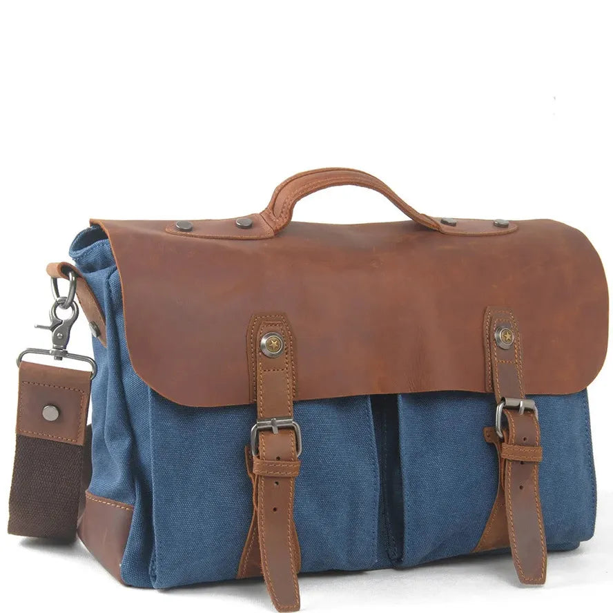 JMT-812938 Leather Laptop Briefcase Tote Bag for Men - Versatile and Stylish Office Bag