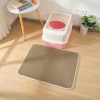 HKM-714771 Waterproof Double Layer Cat Litter Pad, Eco-Friendly EVA Cat Cleaning Mat for Easy Maintenance