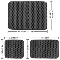 HKM-714771 Waterproof Double Layer Cat Litter Pad, Eco-Friendly EVA Cat Cleaning Mat for Easy Maintenance
