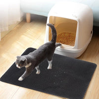 HKM-714771 Waterproof Double Layer Cat Litter Pad, Eco-Friendly EVA Cat Cleaning Mat for Easy Maintenance
