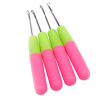 HKM-444627 Plastic and Metal Crochet Needle for Weaving with Comfortable Handle - 16 cm Length, 5.5 mm Width