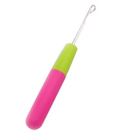 HKM-444627 Plastic and Metal Crochet Needle for Weaving with Comfortable Handle - 16 cm Length, 5.5 mm Width