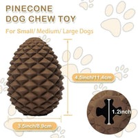 HKM-268051 Indestructible Pine Cone Dog Toy with Treat Dispenser for Medium to Large Dogs