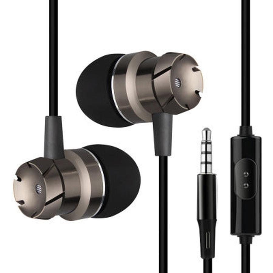 KTX-588499 Metal In-Ear Earphones with Turbo Bass and Microphone for Mobile and Computer Use