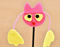 HKM-558163 Interactive Tumbler Toy with Built-in Laser Light and Feather Features for Cats
