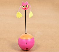 HKM-558163 Interactive Tumbler Toy with Built-in Laser Light and Feather Features for Cats