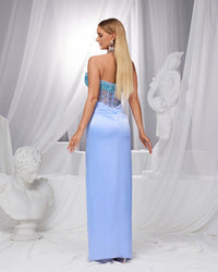 HKM-532691 Elegant Blue Evening Gown for Formal Events, Model EZ25160