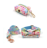 HKM-695699 Pet Safety Set with Collar, Leash, Bow, Harness, and Poop Bags - Multiple Sizes Available