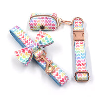 HKM-695699 Pet Safety Set with Collar, Leash, Bow, Harness, and Poop Bags - Multiple Sizes Available