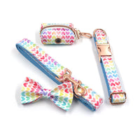 HKM-695699 Pet Safety Set with Collar, Leash, Bow, Harness, and Poop Bags - Multiple Sizes Available
