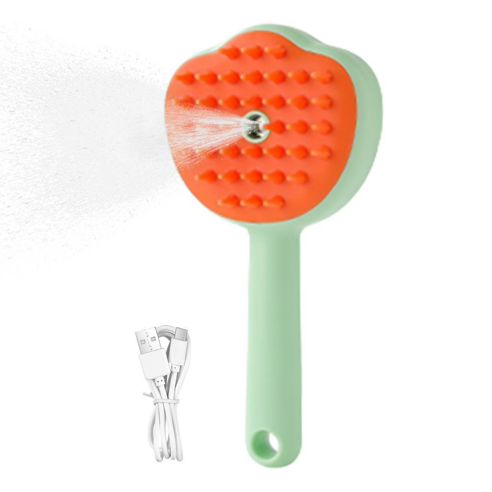 HKM-018963 Electric Steaming Grooming Brush for Cats and Dogs ¨C Multi-Functional Pet Massage and Shedding Tool with Ergonomic Design