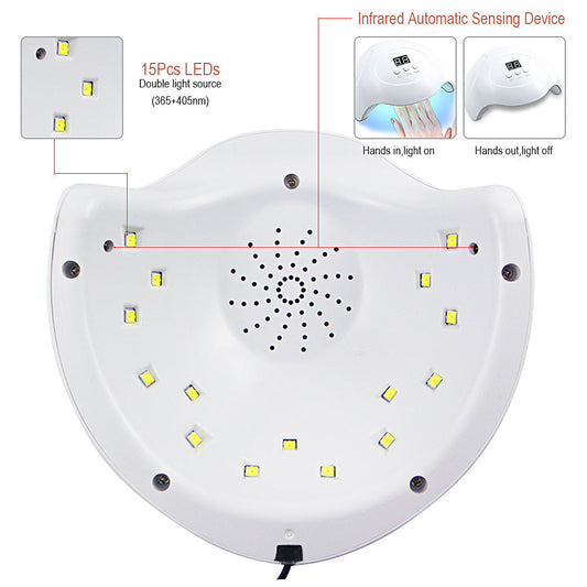 HKM-977875 LED Phototherapy Nail Lamp with On-Screen Sensor for UV/LED Gel Application