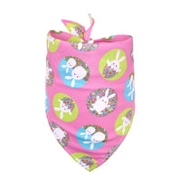 HKM-029011 Easter-Inspired Triangle Pet Scarf Towel for Medium to Large Dogs